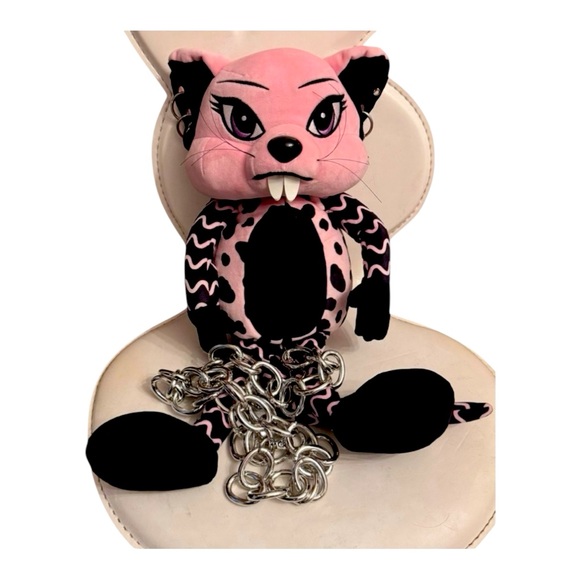 Dolls Kill Handbags - Extremely Rare HTF Dolls Kill Club Exx current Mood Rat/Mouse Pink Backpack/Bag